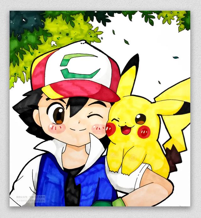 皮卡丘简笔卡通画，怎么画皮卡丘的卡通简笔画（初级动漫中的人物造型与氛围烘托《去吧）