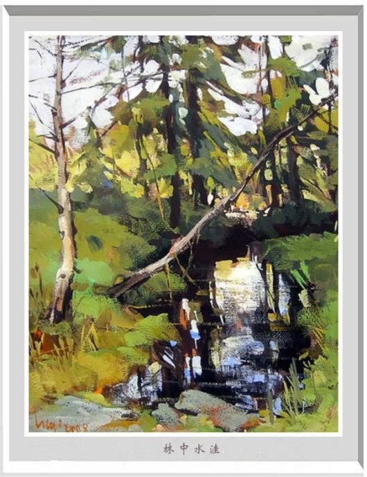 风景水粉画，风景水粉画山水（陆琦水粉风景写生作品）