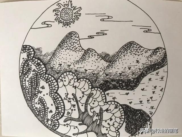 一张简单又漂亮的画，漂亮又简单的简笔画教程（简单又好看的线条画#一支笔画出你的世界）