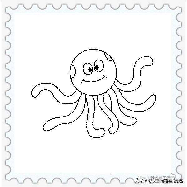 简笔画小章鱼怎么画，简笔画章鱼怎么画? 绘画（儿童简笔画精选-如何用圆圈）