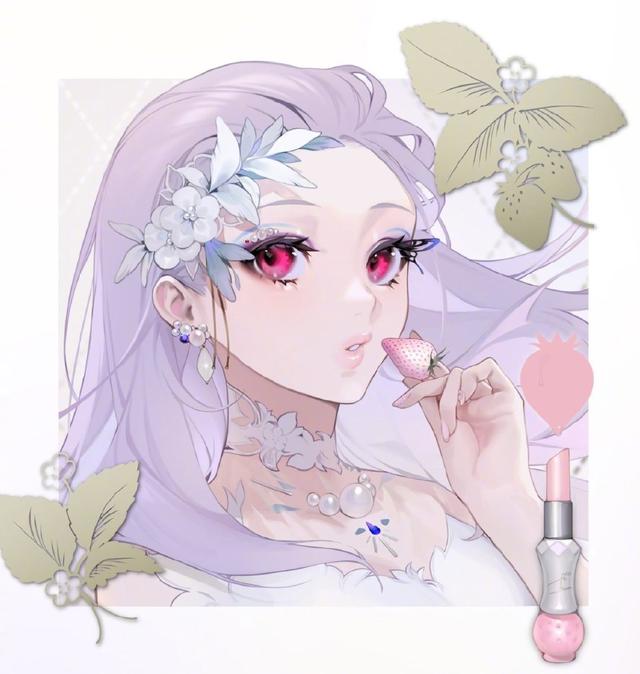 18超呆萌粉色少女，微信头像，18超呆萌粉色少女（画师笔下的粉色系小姐姐太可爱了）