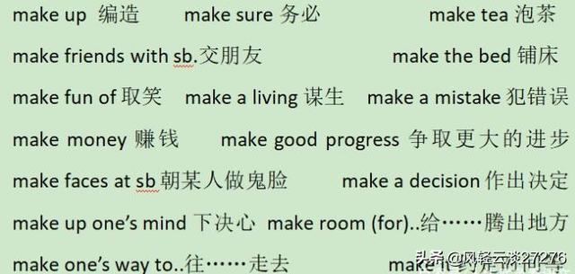 make过去分词图片