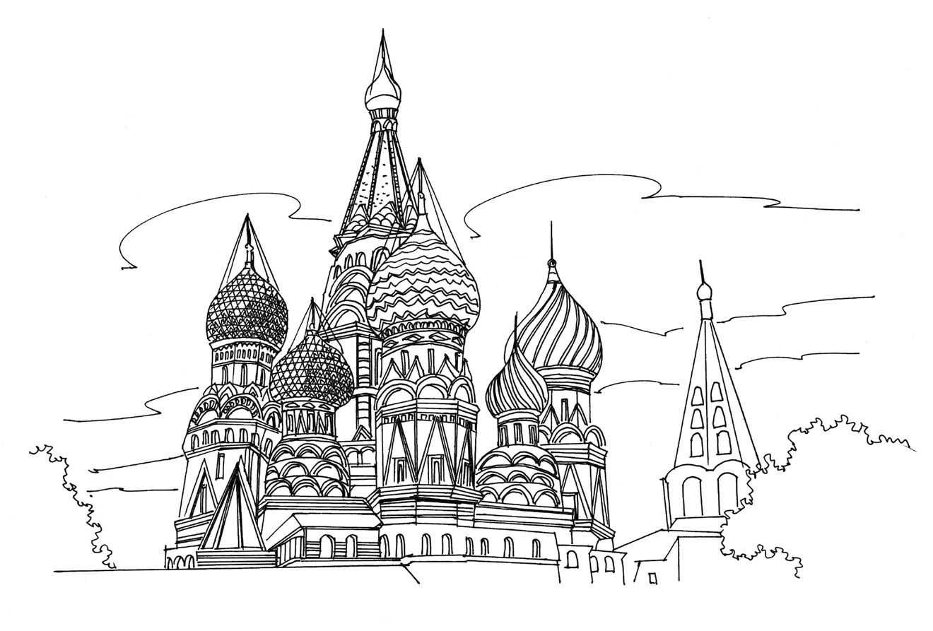 莫斯科建筑画法