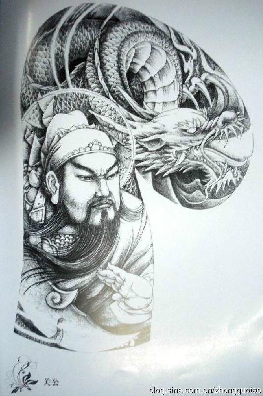 Q版可爱的关羽如何画，关羽简笔画可爱（人物白描：关公关云长）