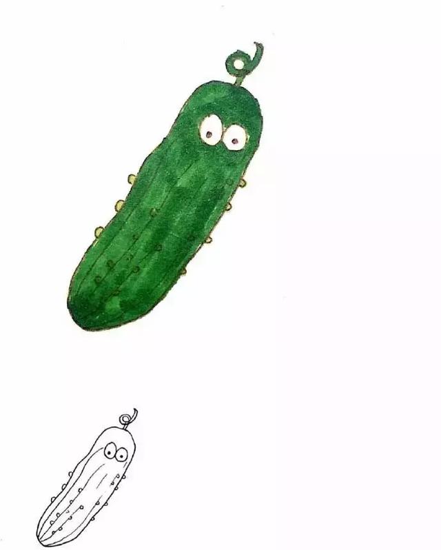 茄子简笔画图片,茄子简笔画如何画(超萌蔬菜简笔画) 茄子简笔画图片,茄子简笔画如何画(超萌蔬菜简笔画)