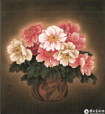 王天胜国画精品欣赏，现代工笔画院院长王天胜作品