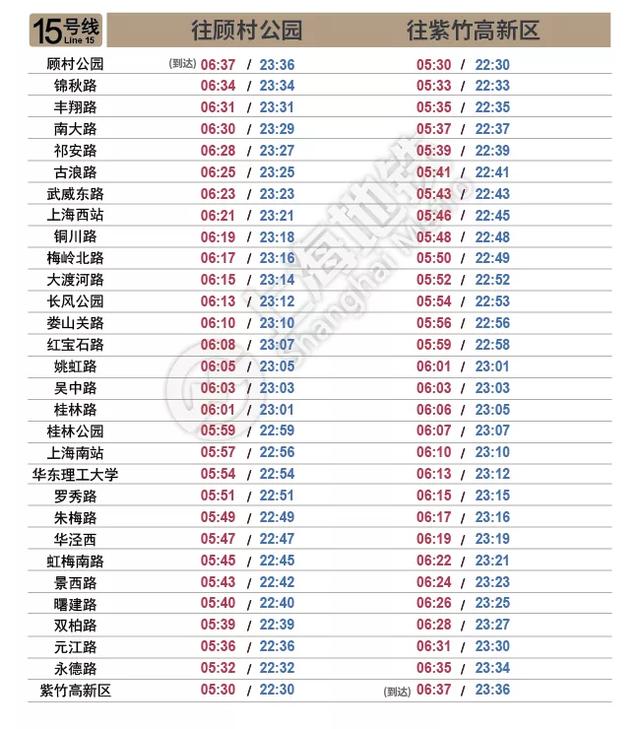 上海地铁2号线末班车时间(上海地铁最新首末班车时刻表来了)