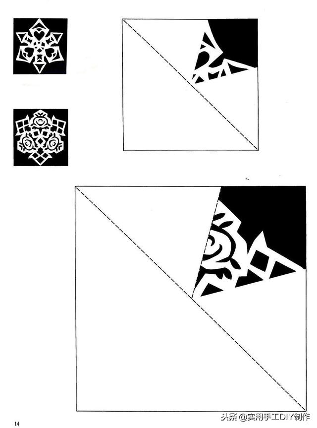 100种剪纸窗花教程图解，窗花剪纸教程图解（40多种雪花窗花剪纸图案）