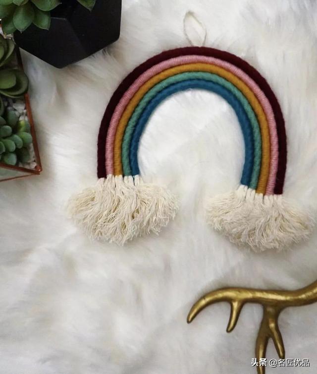 手工编织挂毯，挂毯编织教程（做一款彩虹挂毯）