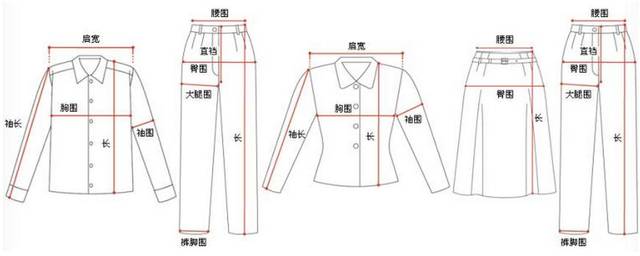 女士裤子尺码对照表(裤子的尺寸规格和型号表)