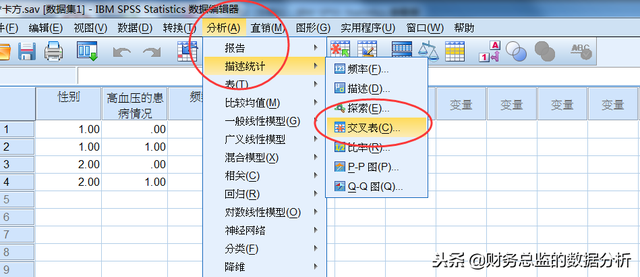 spss卡方检验，如何在SPSS中进行卡方校验（SPSS统计描述四格表卡方检验）