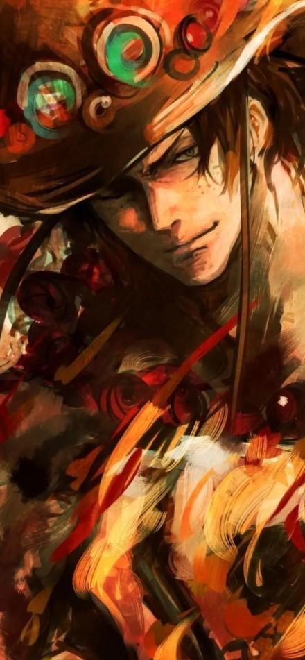 海贼王罗壁纸横屏，海贼王帅气壁纸：艾斯烈焰重燃