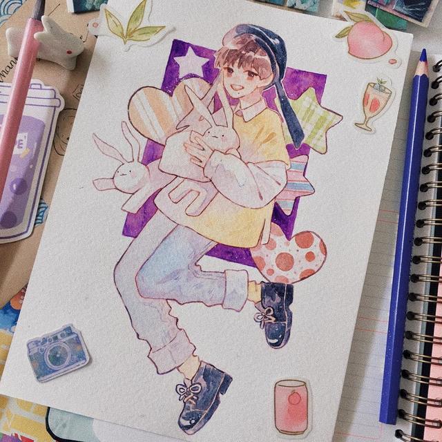 水彩画古风人物教程，水彩画人物教程（这样的水彩好想画）