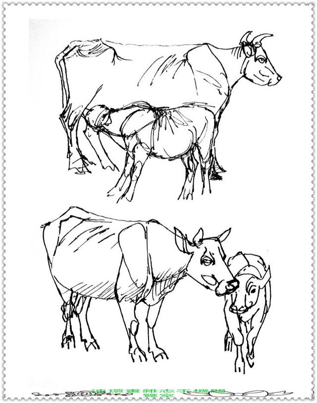 水墨国画牛画法，中国画水墨牛技法