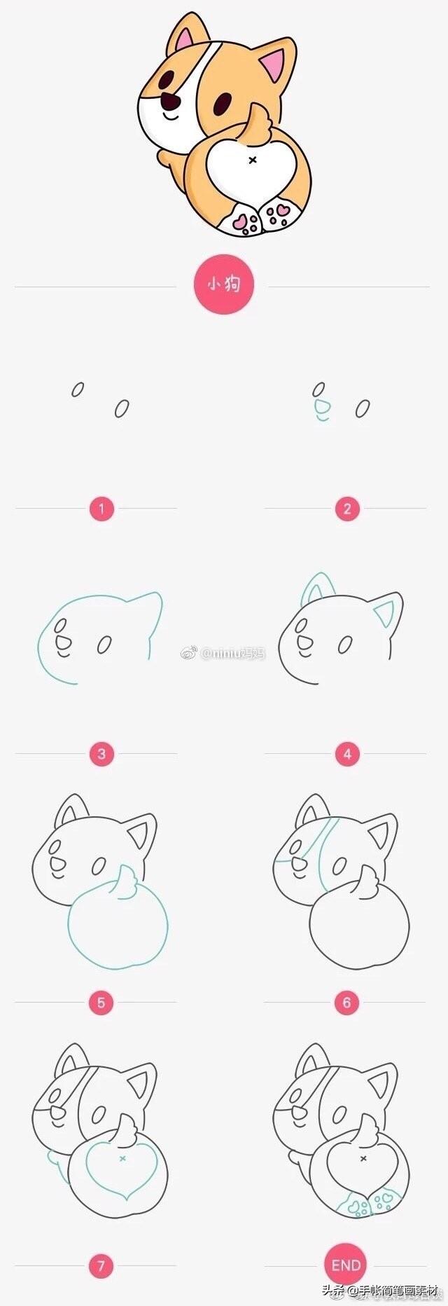 100个萌萌哒的简笔画，萌萌哒简笔画大全可爱（妈妈们有时间和宝宝一起画吧）