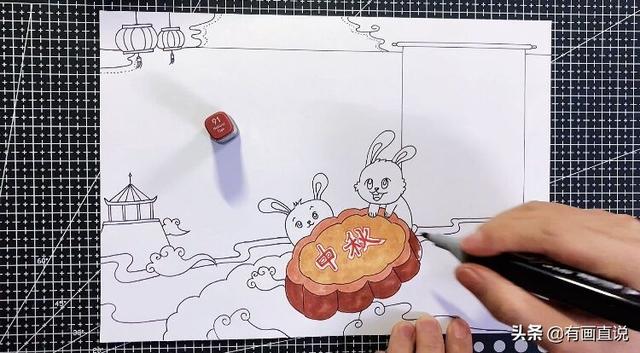 中秋节的手抄报怎么画，中秋节的手抄报怎么画 一等奖（中秋节主题手抄报模板）