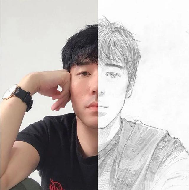 舒眉。，微信头像，舒眉。（一支铅笔画动漫美少年）