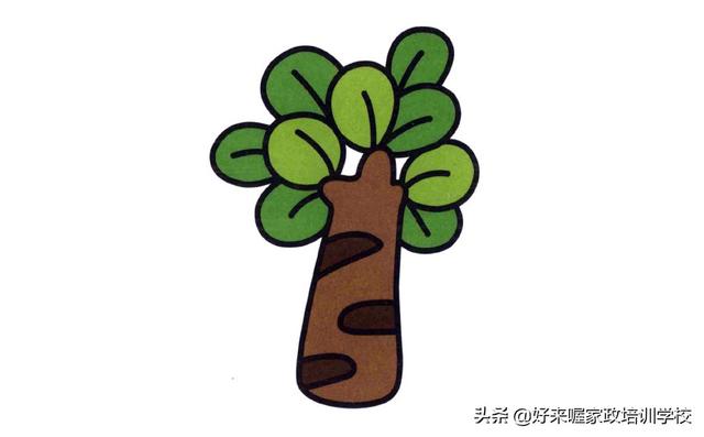 茁壮成长的小树简笔画图片