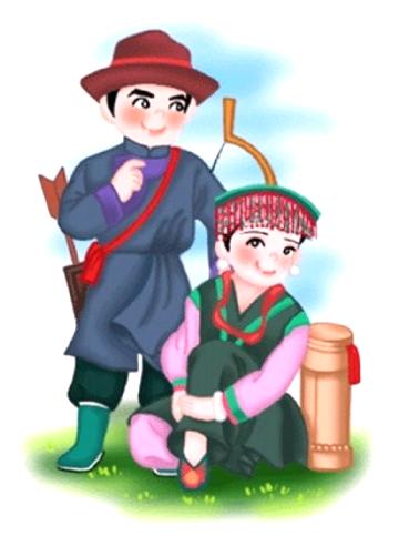 56个民族服饰图片大全，56个民族服装图片（五十六个民族精美人物服饰造型插画）