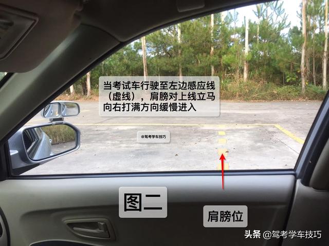科目二倒车入库怎么看点打方向，科二倒车入库怎么看点打方向盘（科目二倒车入库图文教程）