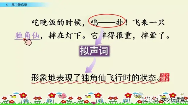 什么的硬翅，什么的硬翅？填四个字。（小学部编三年级语文下第4课《昆虫备忘录》图文+知识点+同步练习）