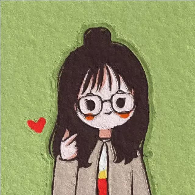 偷偷藏不住图片，可爱漫画《偷偷藏不住》头像，小桑稚（油画小可爱卡通微信头像）