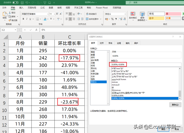 excel正数怎么变负数，EXCEL中怎样将正数变为负数（Excel百分比可视化）