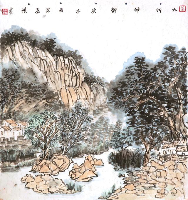 荷花池简笔画，荷花池简笔画手绘（美丽云浮——2020年云浮市庆祝六一儿童节少儿书画作品展）