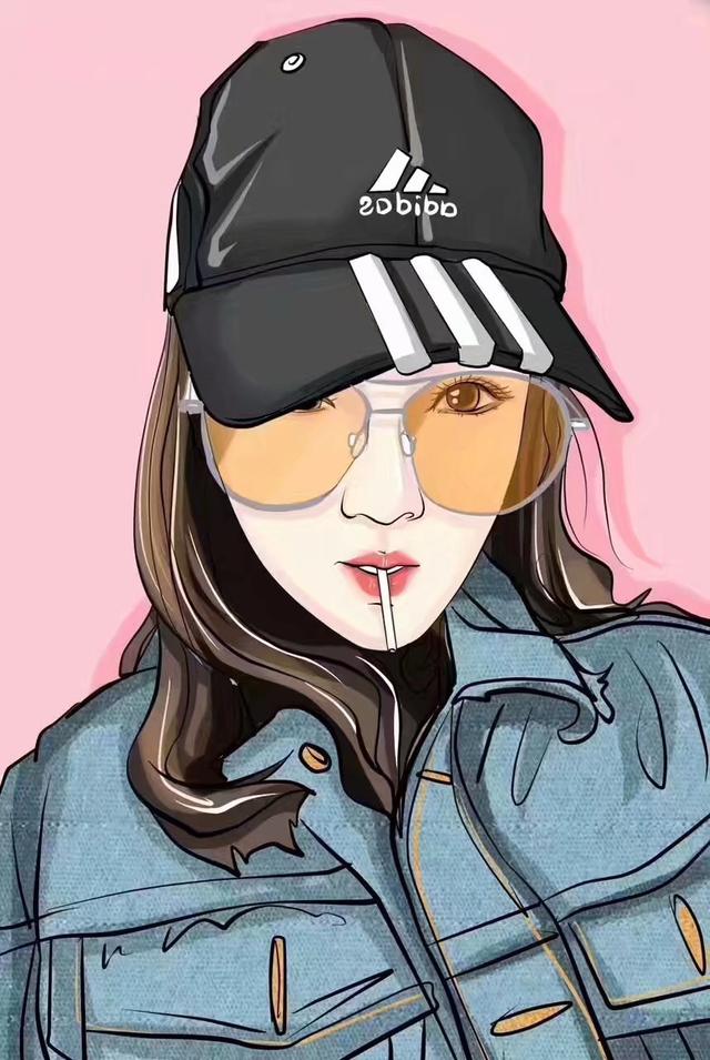 女生头像帅气微信，女生头像帅气（女人手绘头像，街酷起来也很帅）