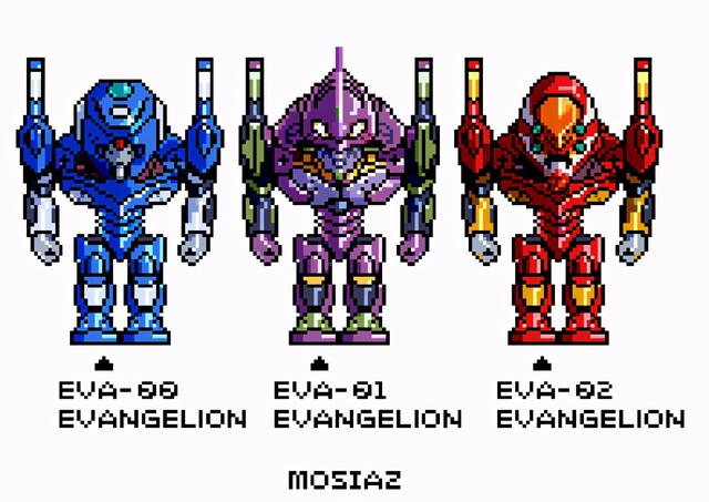 初号机是什么,初号机是什么生物(像素风格eva多种形态机设合集)