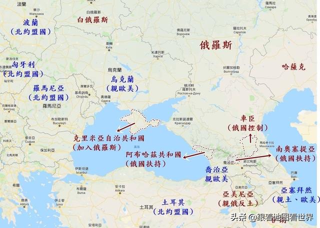 格鲁吉亚位置世界地图，高加索对俄罗斯为什么如此重要