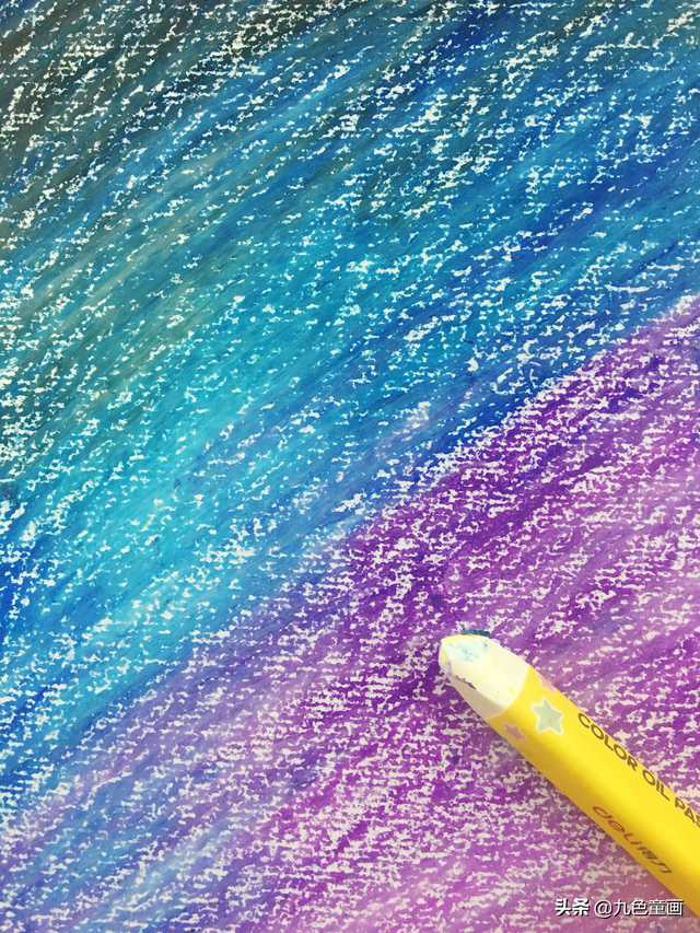 油画棒《星空》教程，星空油画棒画法教程（创意儿童画——儿童油画棒彩色星空）
