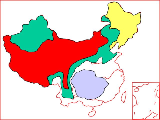 中国政区图简笔画，中国政区图简笔画彩色