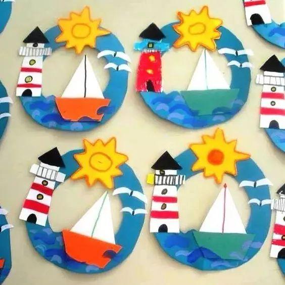 幼儿园亲子手工DIY制作：彩色纸盘DIY，幼儿园亲子手工DIY制作（别有创意…可做美工可做环创哦）
