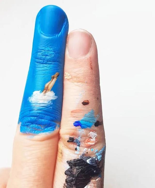 漂亮的手掌画，漂亮的手掌画图片（她在手心画了一片海）