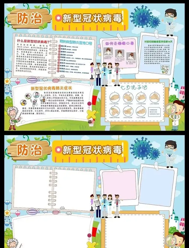 关于新型冠状病毒的手抄报，有关新型冠状病毒的手抄报怎么画（2020新型冠状病毒手抄报素材大全）