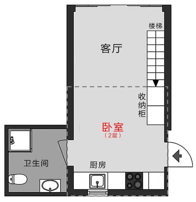 複式樓裝修效果圖小戶型,複式樓裝修效果圖小戶型圖片(26㎡小戶型,榨