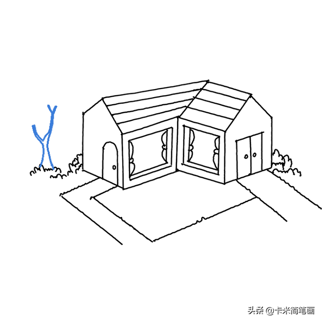 怎么画楼房简笔画，画楼房简笔画 幼儿园（简单又好看的房子简笔画教程）