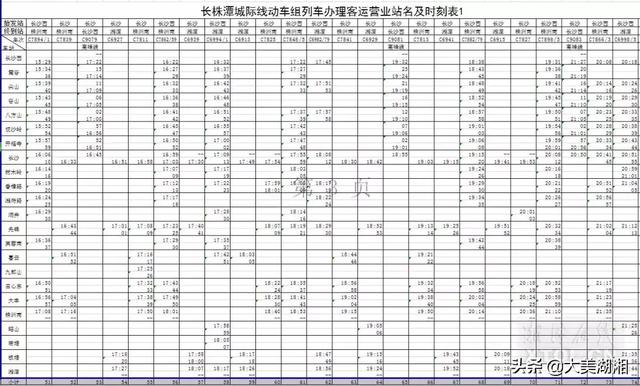 长沙到株洲城际铁路时刻表查询，长株潭城铁时刻表长沙到株洲（长株潭城铁运行将有重大调整）