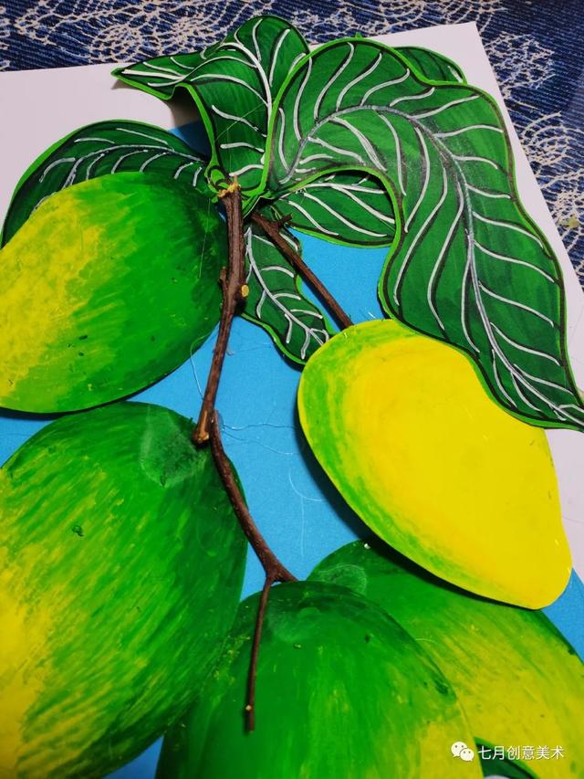 绘画系列之教你如何画芒果，绘画系列之教你如何画芒果树（创意芒果）