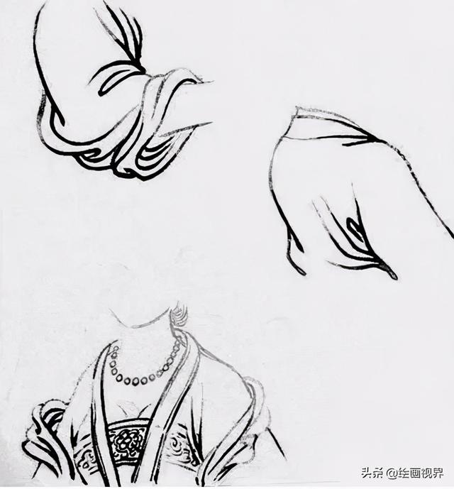 白描手法的例子，白描手法的特点以及白描绘画的三大要素（白描知识：从线条到描法）