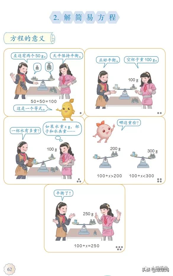 小学方程的意义是什么，方程是小学学的吗（人教版五年级数学上册第5单元《方程的意义》课件及同步练习）