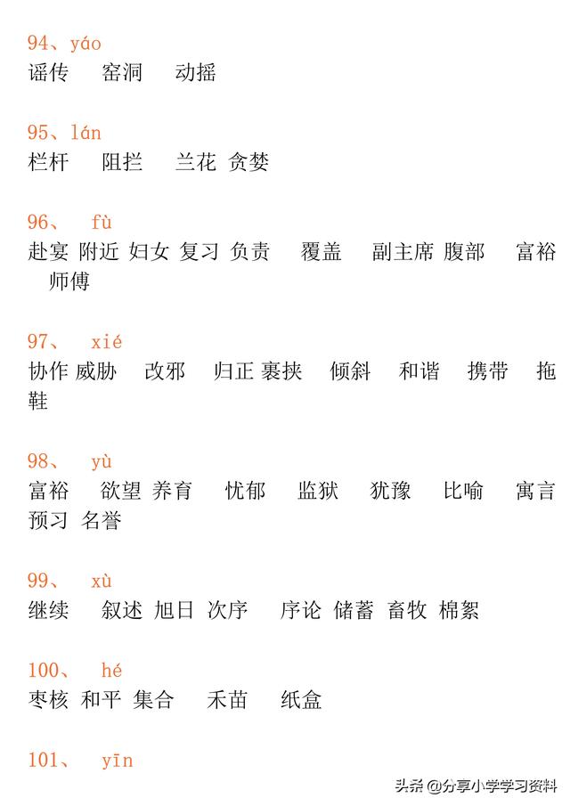 小学生常见同音字100个，小学三年级语文120组常见同音字组词汇总+练习