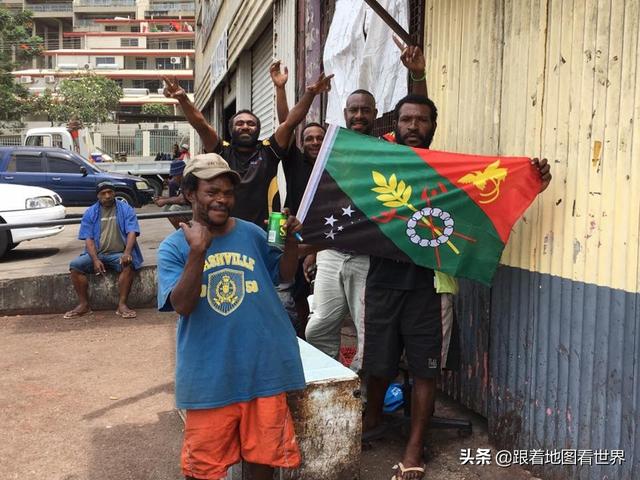 巴布亚新几内亚地图，阿尔及利亚边界开放（第二大岛上的国家巴布亚新几内亚）