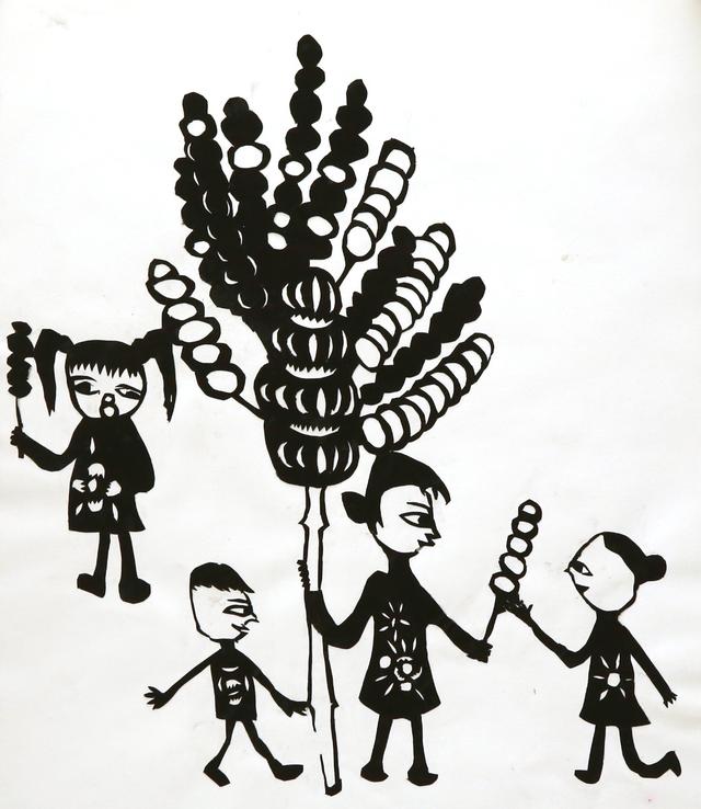 荷花池简笔画，荷花池简笔画手绘（美丽云浮——2020年云浮市庆祝六一儿童节少儿书画作品展）