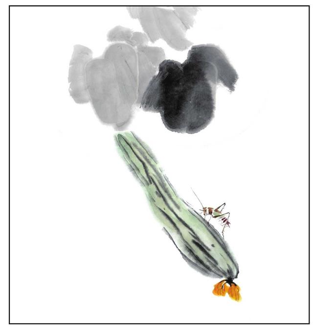 纺织娘是蝈蝈吗，纺织娘蝈蝈蛐蛐三大鸣虫宠物（学会几分钟一幅国画）