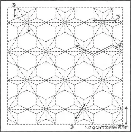 刺子绣入门针法教程，精致优雅的刺子绣