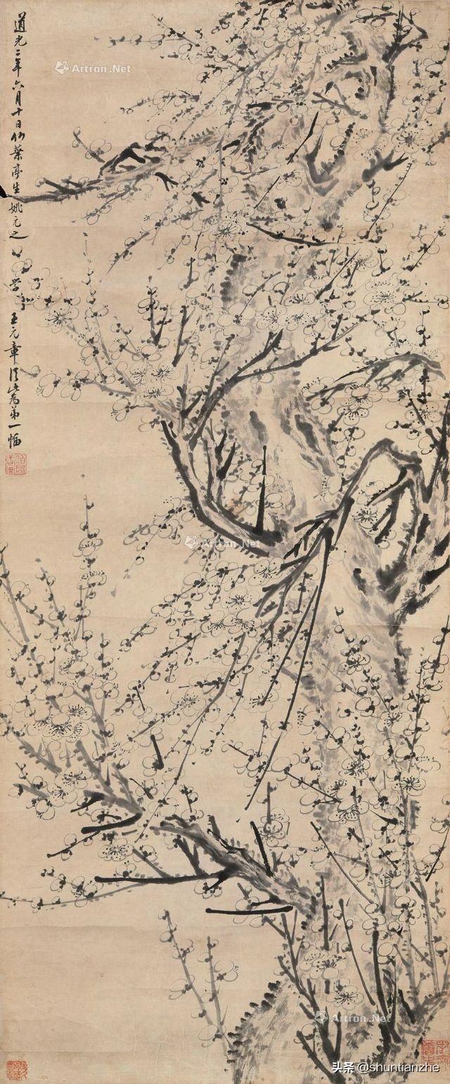 写意梅花100种画法，构图一百例，学完够用了