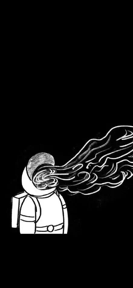 黑暗+丧风格图片，微信头像，黑暗+丧风格图片（每日壁纸丨黑色系列丧气壁纸）