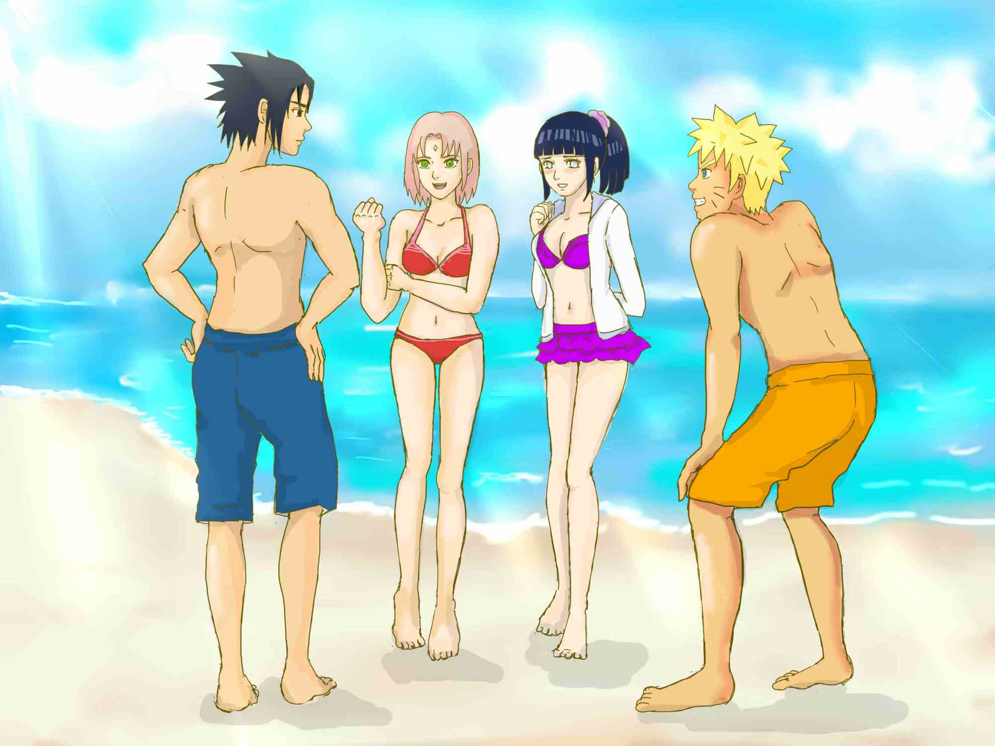 《火影忍者》泳装福利,千代婆婆很萌,小樱很有东方美